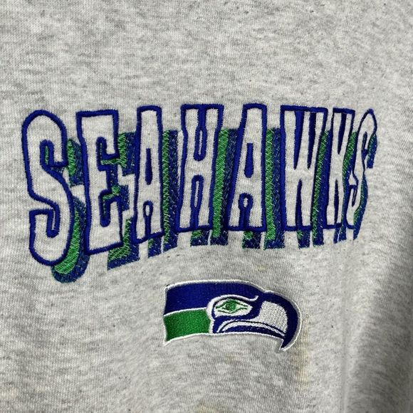 Vintage Logo 7 Seattle Seahawks Sweatshirt Large - Picture 2 of 4